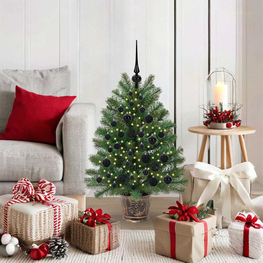 Künstlicher Weihnachtsbaum mit 150 LEDs Grün 95 cm PE und PVC