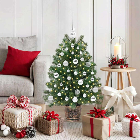 Künstlicher Weihnachtsbaum mit 150 LEDs Grün 95 cm PE und PVC