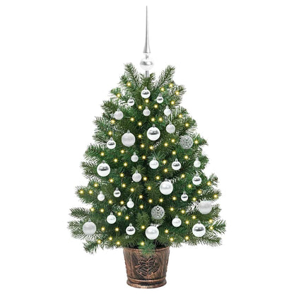 Künstlicher Weihnachtsbaum mit 150 LEDs Grün 95 cm PE und PVC