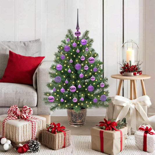 Künstlicher Weihnachtsbaum mit 150 LEDs Grün 95 cm PE und PVC