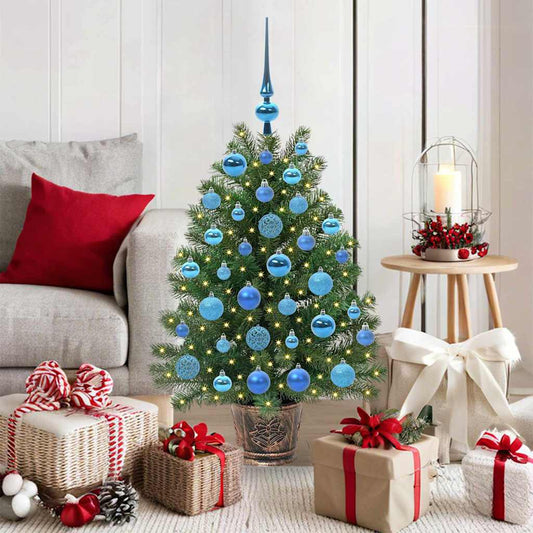 Künstlicher Weihnachtsbaum mit 150 LEDs Grün 95 cm PE und PVC