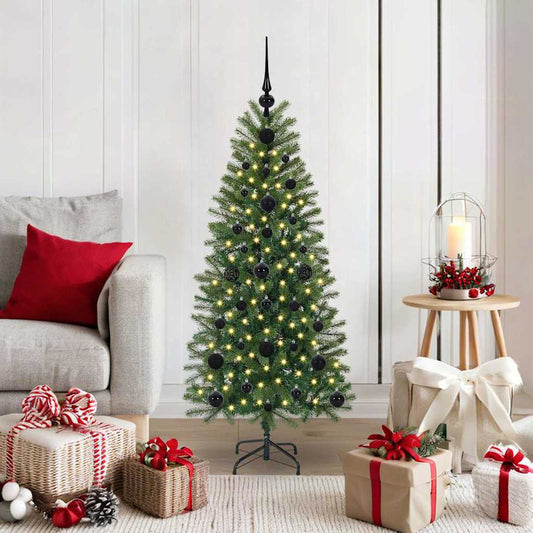 Künstlicher Weihnachtsbaum mit 150 LEDs Grün 120 cm PE und PVC