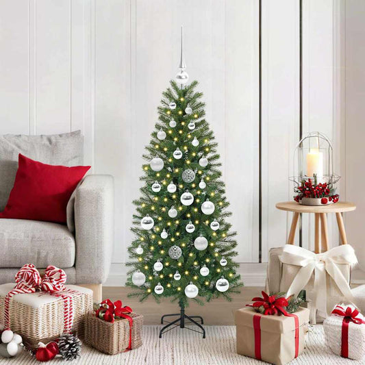 Künstlicher Weihnachtsbaum mit 150 LEDs Grün 120 cm PE und PVC