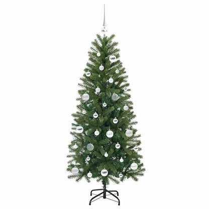 Künstlicher Weihnachtsbaum mit 150 LEDs Grün 150 cm PE und PVC
