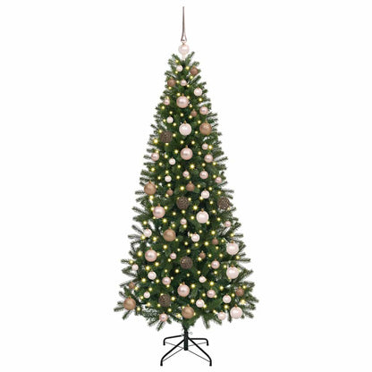 Künstlicher Weihnachtsbaum mit 300 LEDs Grün 180 cm PE und PVC