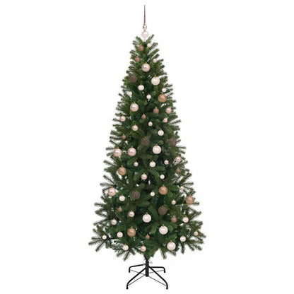 Künstlicher Weihnachtsbaum mit 300 LEDs Grün 210 cm PE und PVC
