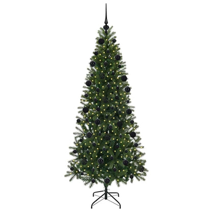 Künstlicher Weihnachtsbaum mit 300 LEDs Grün 210 cm PE und PVC