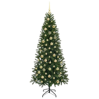 Künstlicher Weihnachtsbaum mit 300 LEDs Grün 210 cm PE und PVC