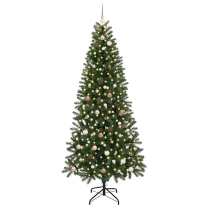 Künstlicher Weihnachtsbaum mit 300 LEDs Grün 240 cm PE und PVC