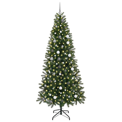 Künstlicher Weihnachtsbaum mit 300 LEDs Grün 240 cm PE und PVC