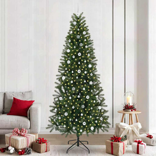 Künstlicher Weihnachtsbaum mit 300 LEDs Grün 240 cm PE und PVC