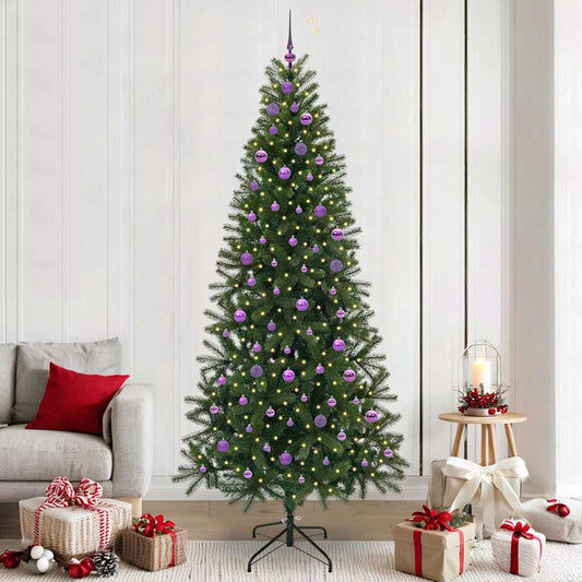 Künstlicher Weihnachtsbaum mit 300 LEDs Grün 240 cm PE und PVC