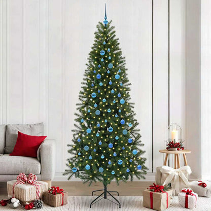 Künstlicher Weihnachtsbaum mit 300 LEDs Grün 240 cm PE und PVC