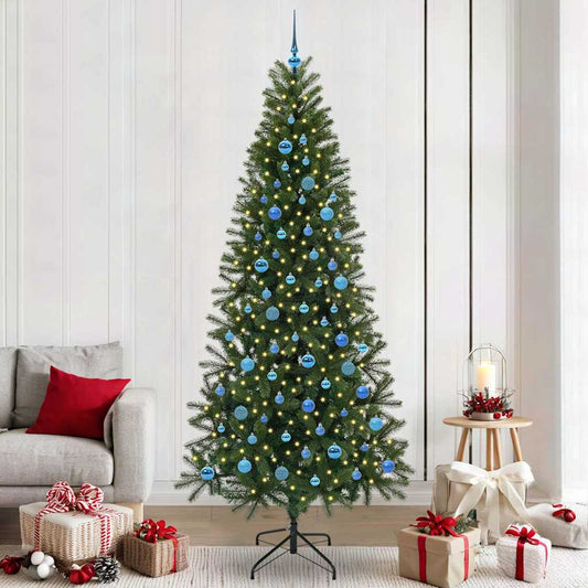 Künstlicher Weihnachtsbaum mit 300 LEDs Grün 240 cm PE und PVC