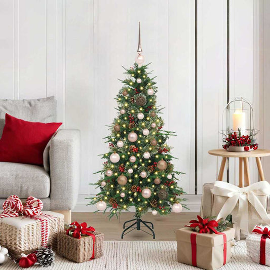 Künstlicher klappbarer Weihnachtsbaum Grün 120 cm PE und PVC