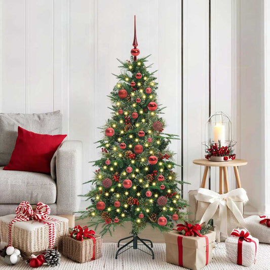 Künstlicher klappbarer Weihnachtsbaum Grün 150 cm PE und PVC