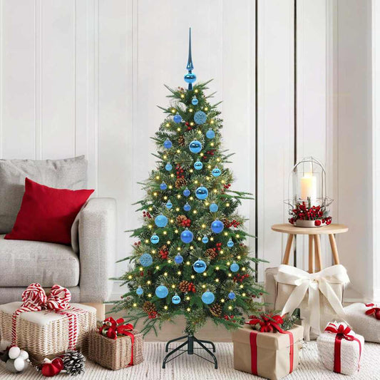 Künstlicher klappbarer Weihnachtsbaum Grün 150 cm PE und PVC