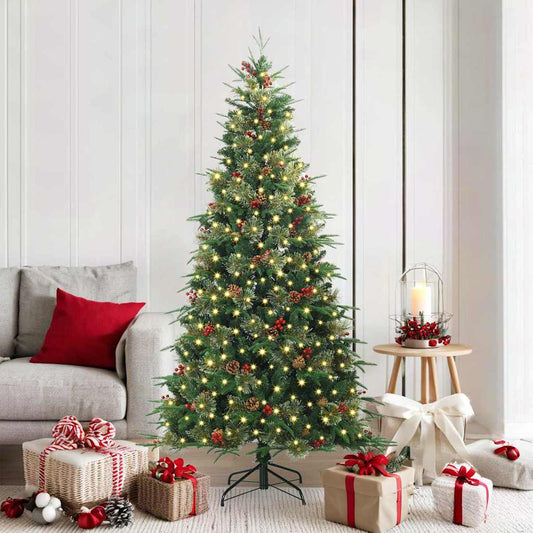 Künstlicher klappbarer Weihnachtsbaum Grün 180 cm PE und PVC
