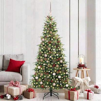 Künstlicher klappbarer Weihnachtsbaum Grün 210 cm PE und PVC