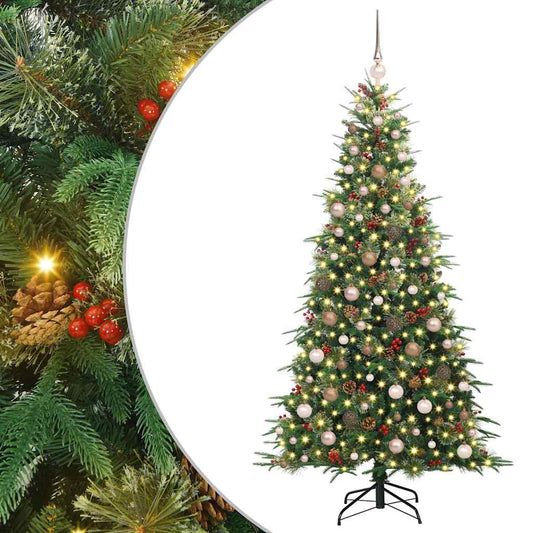 Künstlicher klappbarer Weihnachtsbaum Grün 210 cm PE und PVC