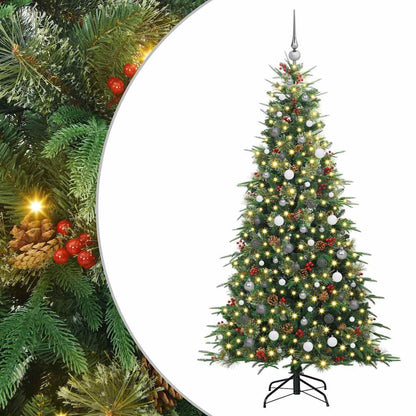 Künstlicher klappbarer Weihnachtsbaum Grün 210 cm PE und PVC