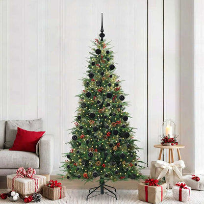 Künstlicher klappbarer Weihnachtsbaum Grün 210 cm PE und PVC