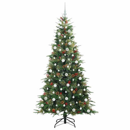 Künstlicher klappbarer Weihnachtsbaum Grün 210 cm PE und PVC