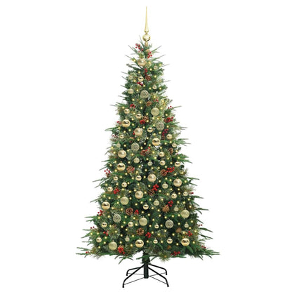 Künstlicher klappbarer Weihnachtsbaum Grün 210 cm PE und PVC