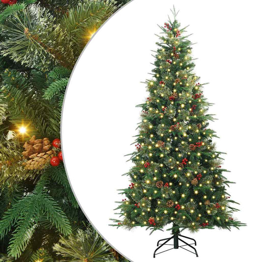 Künstlicher klappbarer Weihnachtsbaum Grün 240 cm PE und PVC