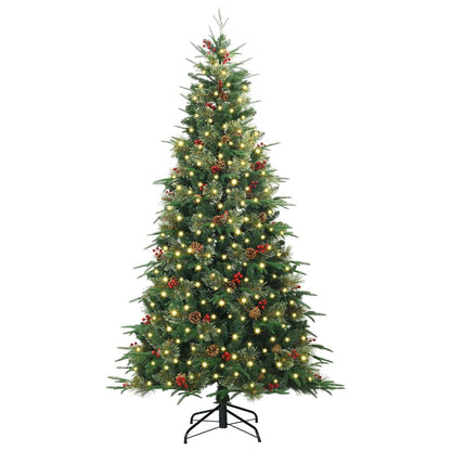 Künstlicher klappbarer Weihnachtsbaum Grün 240 cm PE und PVC