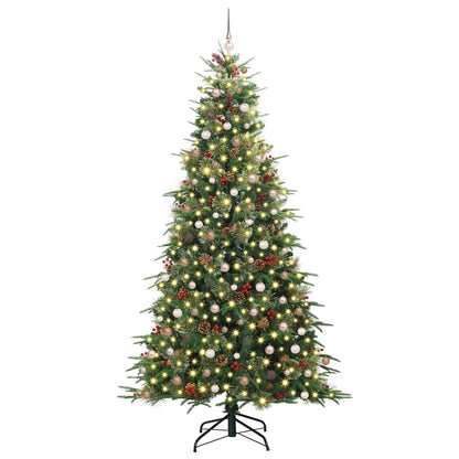 Künstlicher klappbarer Weihnachtsbaum Grün 240 cm PE und PVC