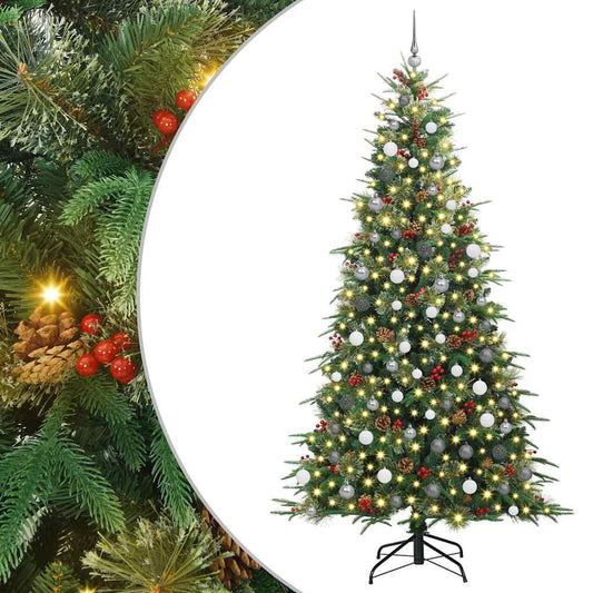 Künstlicher klappbarer Weihnachtsbaum Grün 240 cm PE und PVC