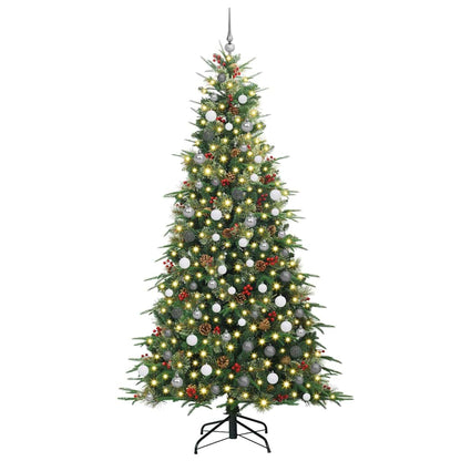 Künstlicher klappbarer Weihnachtsbaum Grün 240 cm PE und PVC