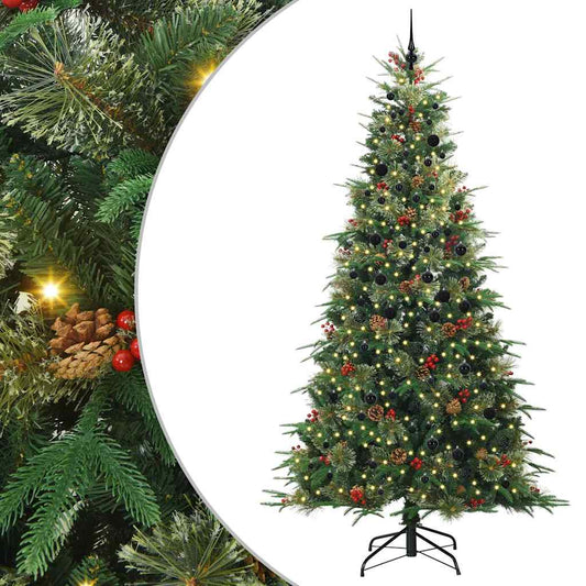 Künstlicher klappbarer Weihnachtsbaum Grün 240 cm PE und PVC