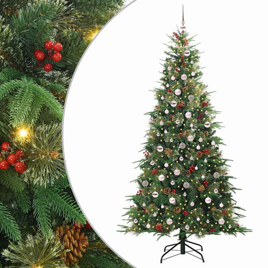 Künstlicher klappbarer Weihnachtsbaum Grün 240 cm PE und PVC