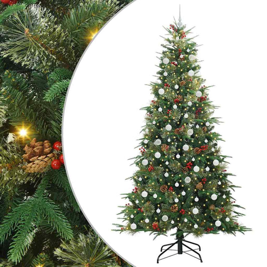 Künstlicher klappbarer Weihnachtsbaum Grün 240 cm PE und PVC