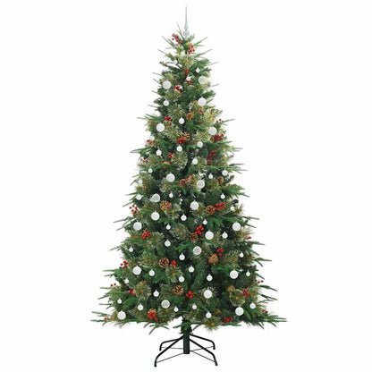 Künstlicher klappbarer Weihnachtsbaum Grün 240 cm PE und PVC