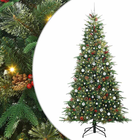 Künstlicher klappbarer Weihnachtsbaum Grün 240 cm PE und PVC