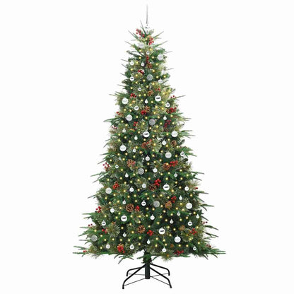 Künstlicher klappbarer Weihnachtsbaum Grün 240 cm PE und PVC