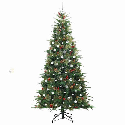 Künstlicher klappbarer Weihnachtsbaum Grün 240 cm PE und PVC
