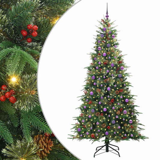 Künstlicher klappbarer Weihnachtsbaum Grün 240 cm PE und PVC