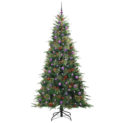 Künstlicher klappbarer Weihnachtsbaum Grün 240 cm PE und PVC