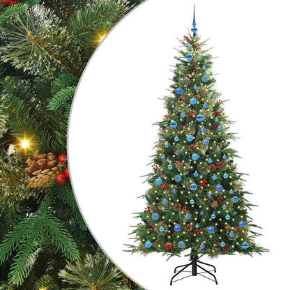Künstlicher klappbarer Weihnachtsbaum Grün 240 cm PE und PVC
