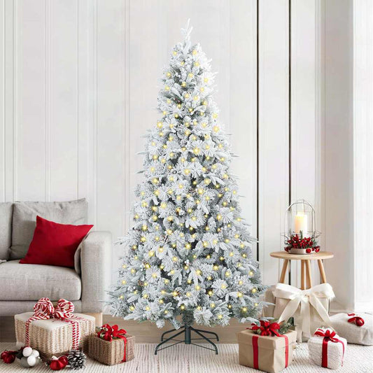 Künstlicher klappbarer Weihnachtsbaum Grün 210 cm PE und PVC