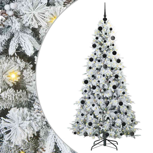 Künstlicher klappbarer Weihnachtsbaum Grün 210 cm PE und PVC