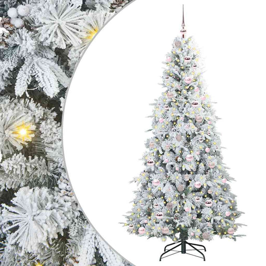 Künstlicher klappbarer Weihnachtsbaum Grün 210 cm PE und PVC