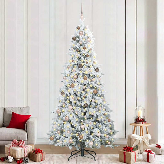 Künstlicher klappbarer Weihnachtsbaum Grün 240 cm PE und PVC