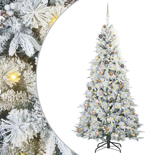 Künstlicher klappbarer Weihnachtsbaum Grün 240 cm PE und PVC