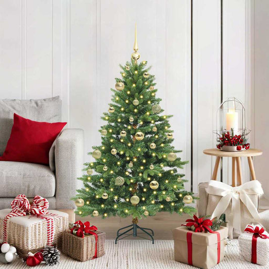 Künstlicher Weihnachtsbaum mit 150 LEDs Grün 120 cm PE und PVC
