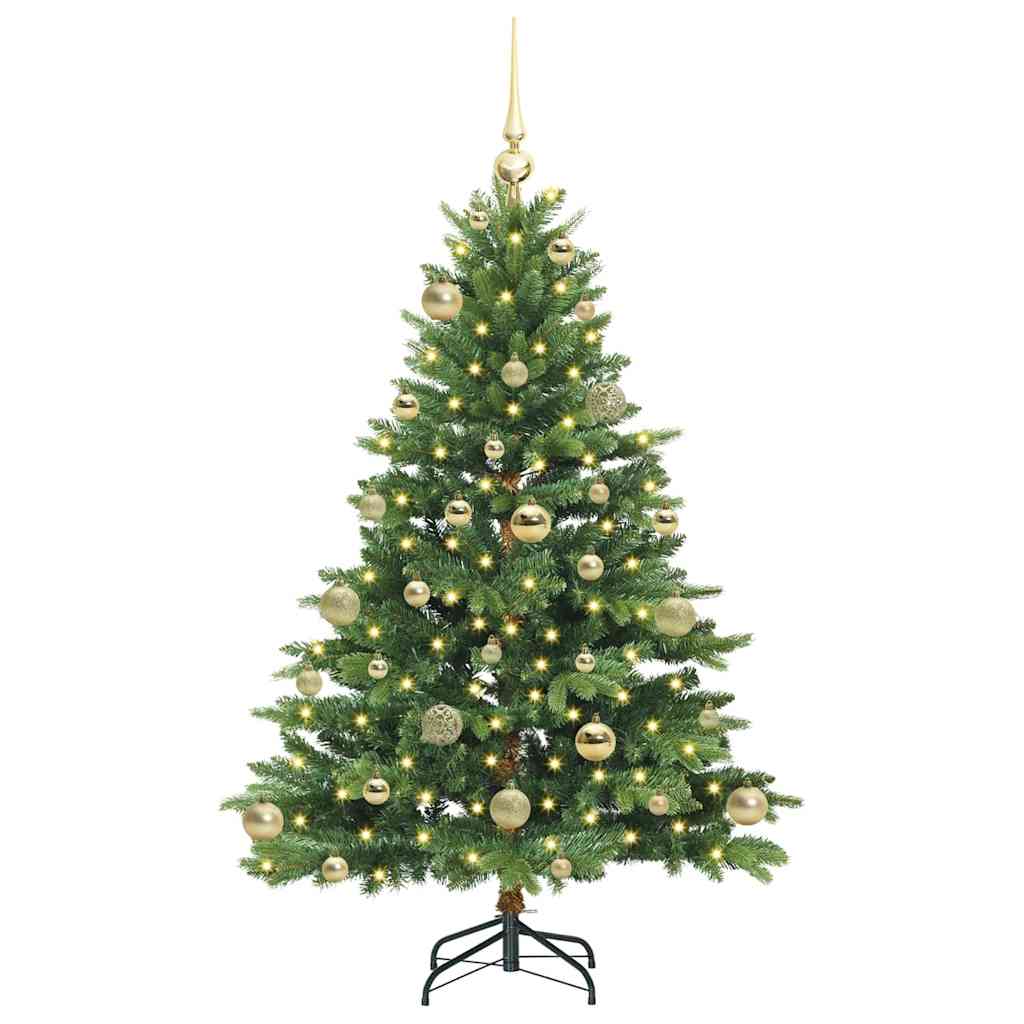 Künstlicher Weihnachtsbaum mit 150 LEDs Grün 120 cm PE und PVC